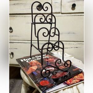 Tiered Metal Display with Vintage Books